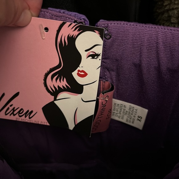 NWT Vixen Purple Maneater Swing Dress Bat Print XS - Picture 5 of 6